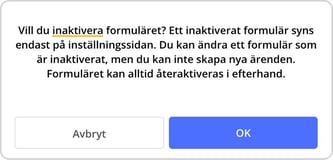 inaktivera formulär