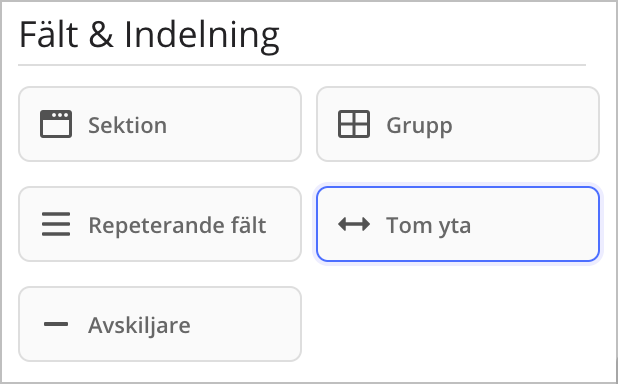 Fält&Indelning