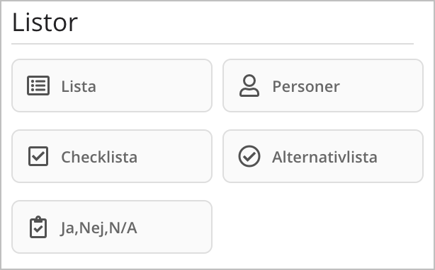 Log Listor Listor