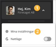 Mina Inställningar mini