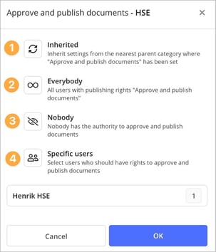 approve and publish