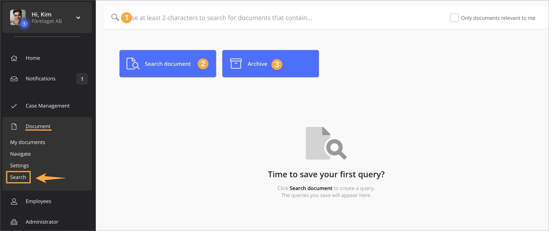 Search Functions in Documents