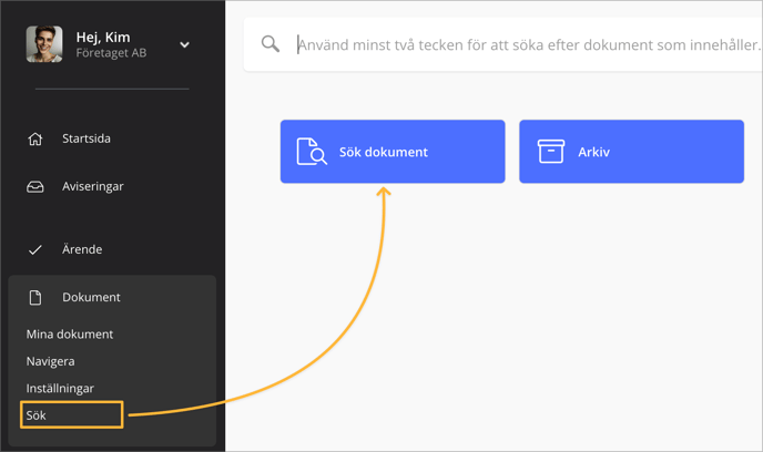 sök i dokument